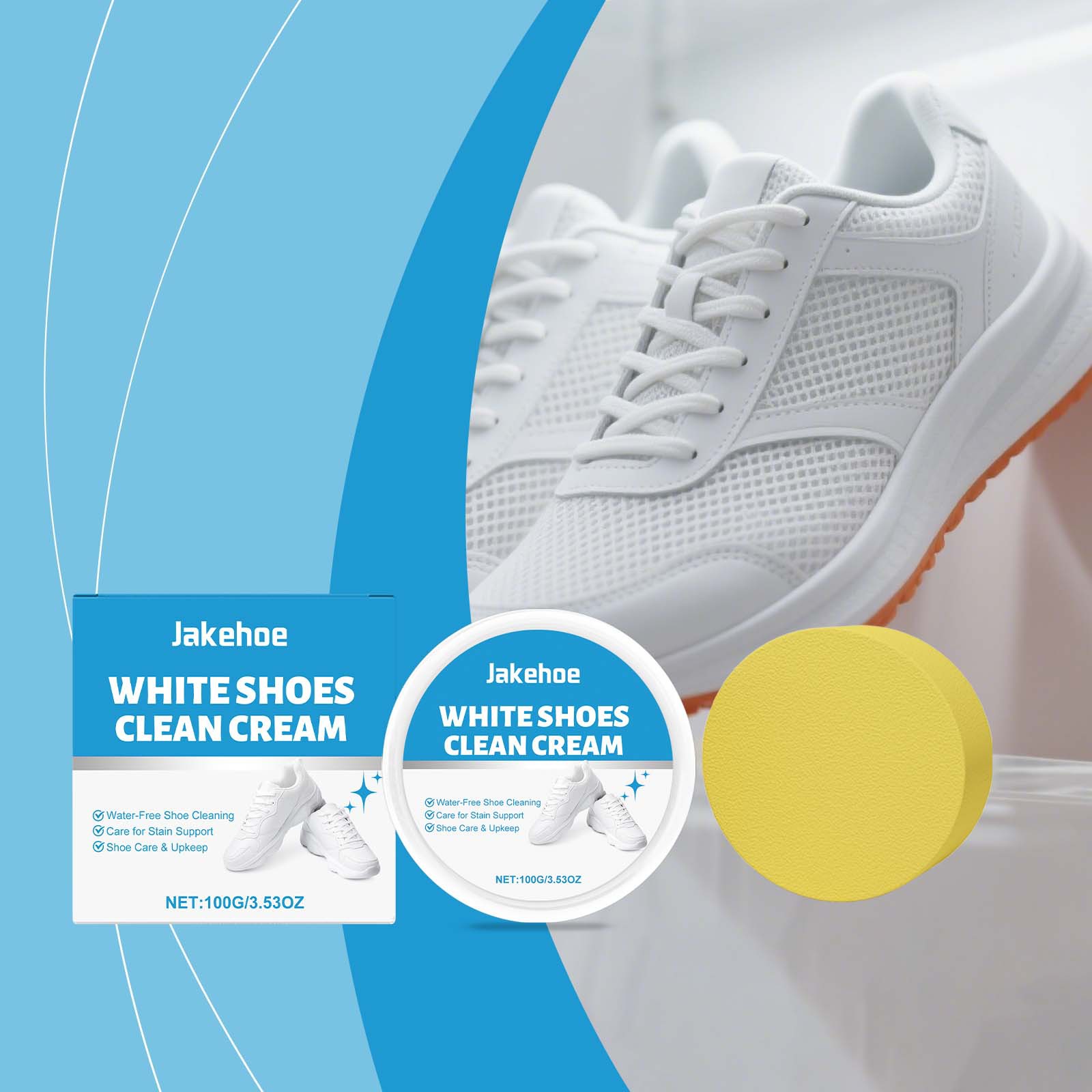 Sneaker Care Cleaner - Krim Pembersih Sepatu Putih Penghilang Noda